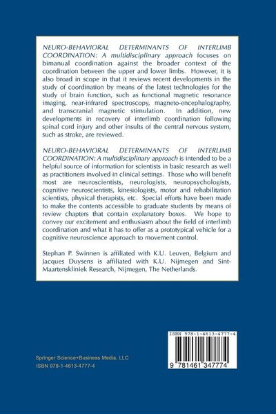 Produktbild: Neuro-Behavioral Determinants of Interlimb Coordination
