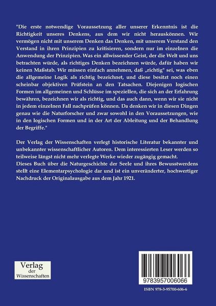 Produktbild: Naturgeschichte der Seele und ihres Bewusstwerdens