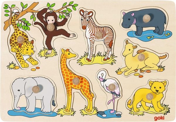 Produktbild: Steckpuzzle Afrikanische Tierkinder