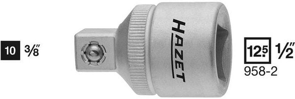 'Hazet 958-2 Steckschlüssel-Adapter 3/8 Zoll Antrieb 1/2' (12.5 mm) 36mm 1St.'