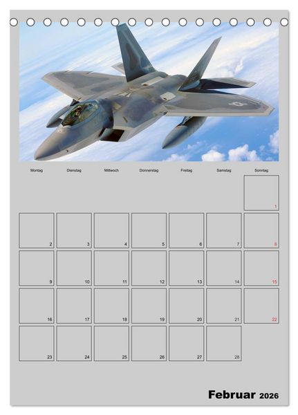 Produktbild: Milit&auml;r. U.S. Kampfflugzeuge (Tischkalender 2026 DIN A5 hoch), CALVENDO Monatskalender