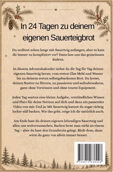 Produktbild: Dein Sauerteig Adventskalender - In 24 Tagen von Mehl zu Brot, die Anleitung f&uuml;r Einsteiger