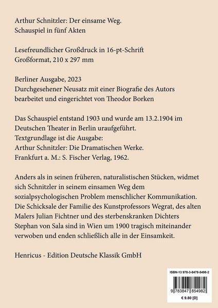 Produktbild: Der einsame Weg (Gro&szlig;druck)