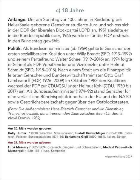 Produktbild: Allgemeinbildung Tagesabrei&szlig;kalender 2027 - Das t&auml;gliche Wissens-Quiz