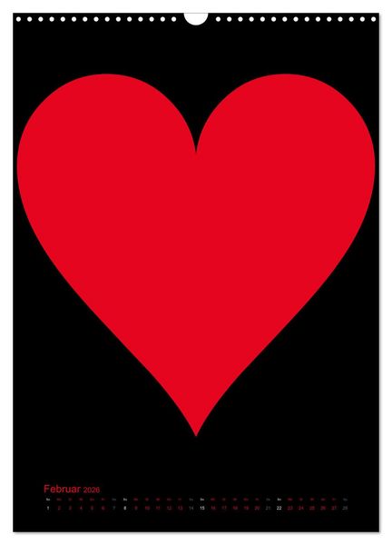 Produktbild: Foto- und Bastelkalender &bdquo;LIEBE&ldquo; in der Farbe Schwarz (Wandkalender 2026 DIN A3 hoch), CALVENDO Monatskalender