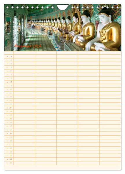 Produktbild: EXOTISCHES S&Uuml;DOSTASIEN - Familienplaner 2026 (Wandkalender 2026 DIN A4 hoch), CALVENDO Monatskalender