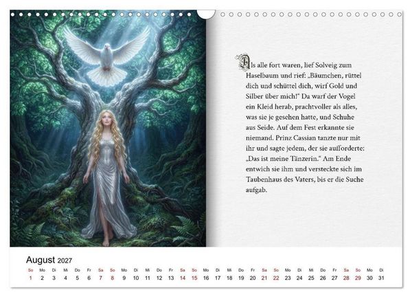 Produktbild: Grimms Hausm&auml;rchen Aschenputtel (Wandkalender 2027 DIN A3 quer), CALVENDO Monatskalender