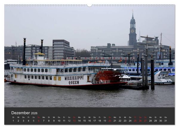 Produktbild: Hafen Hamburg 2026 (Wandkalender 2026 DIN A2 quer), CALVENDO Monatskalender