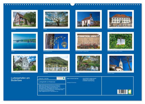 Produktbild: Ludwigshafen am Bodensee (Wandkalender 2026 DIN A2 quer), CALVENDO Monatskalender