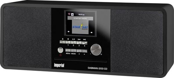 Produktbild: Imperial DABMAN i200CD Internet Tischradio DAB+, UKW, Internet Bluetooth&reg;, DLNA, WLAN, AUX, Internetradio DLNA-f&auml;hig Schwarz