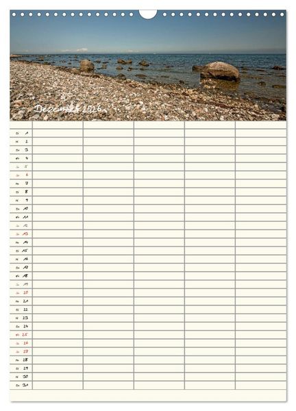Produktbild: R&uuml;gen - Urlaubsparadies an der Ostsee - Familienplaner (Wandkalender 2026 DIN A3 hoch), CALVENDO Monatskalender