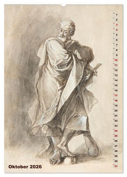 Produktbild: Jesus und die zw&ouml;lf Apostel (hochwertiger Premium Wandkalender 2026 DIN A2 hoch), Kunstdruck in Hochglanz