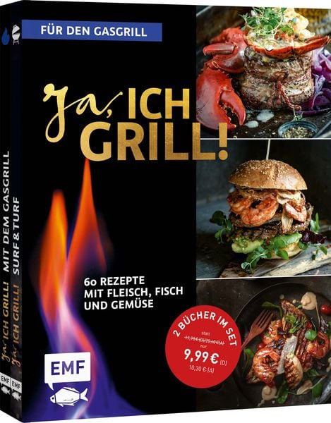 Produktbild: Ja, ich grill! &ndash; F&uuml;r den Gasgrill: Doppelt gut &ndash; 2 B&uuml;cher im Set