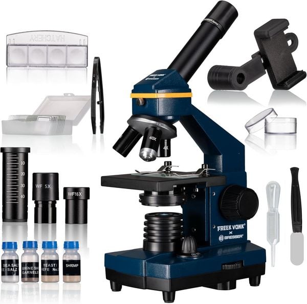 Produktbild: Bresser 15292 - FREEK VONK x BRESSER Mikroskop Biolux mit 20-1280x Vergr&ouml;&szlig;erung und Zubeh&ouml;r