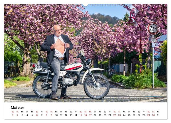 Produktbild: Echte M&auml;nner, coole Mopeds (hochwertiger Premium Wandkalender 2027 DIN A2 quer), Kunstdruck in Hochglanz