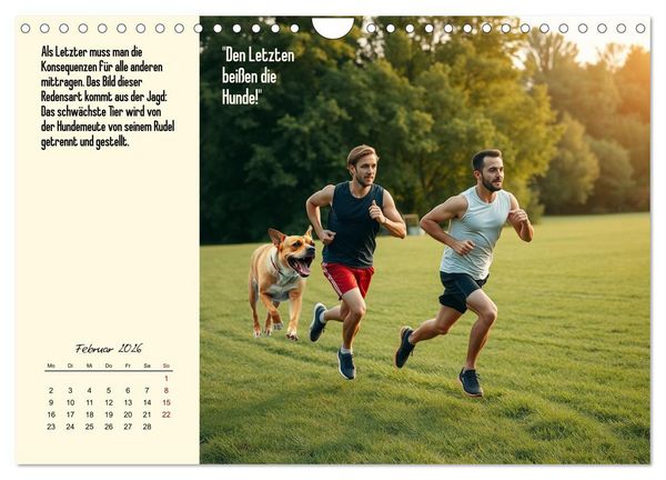 Produktbild: Illustrierte deutsche Redewendungen mit ihrer Bedeutung (Wandkalender 2026 DIN A4 quer), CALVENDO Monatskalender