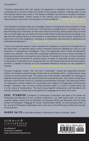 Produktbild: Stanley Cavell and Philosophy as Translation