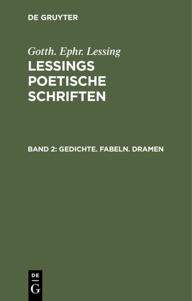 Produktbild: Gedichte. Fabeln. Dramen