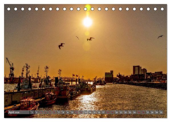 Produktbild: Hamburg City Vibes (Tischkalender 2026 DIN A5 quer), CALVENDO Monatskalender