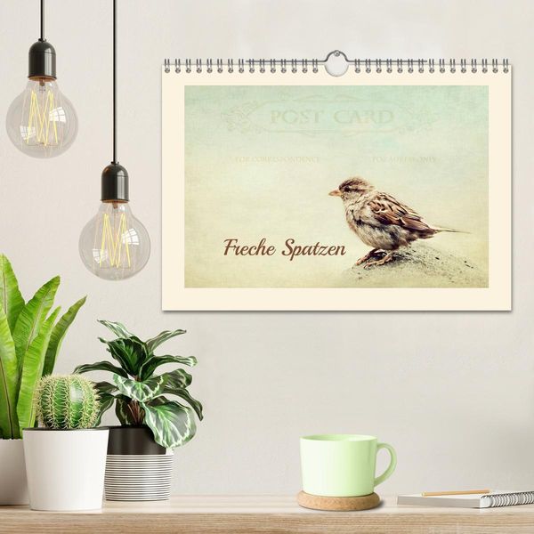 Produktbild: Freche Spatzen (Wandkalender 2026 DIN A4 quer), CALVENDO Monatskalender