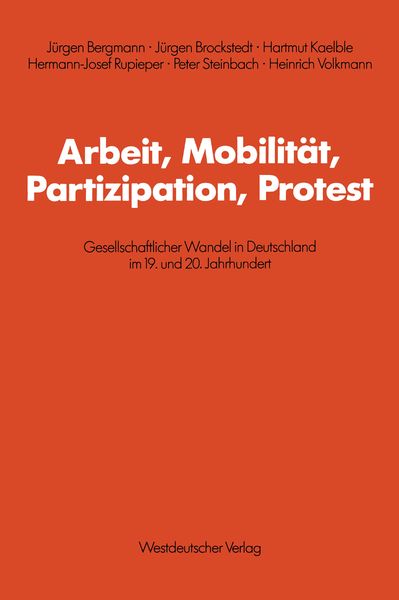 Produktbild: Arbeit, Mobilit&auml;t, Partizipation, Protest