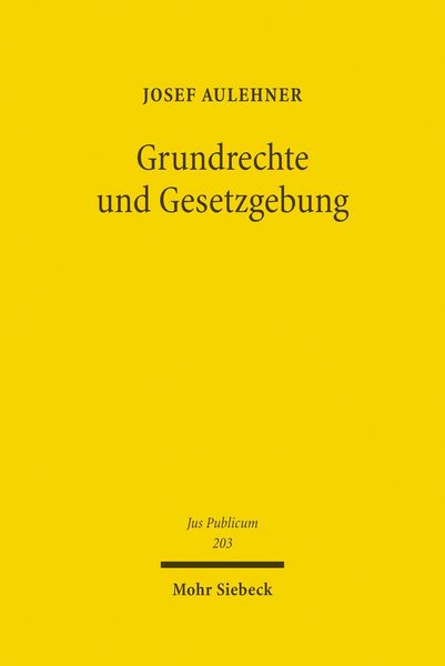 Produktbild: Grundrechte und Gesetzgebung