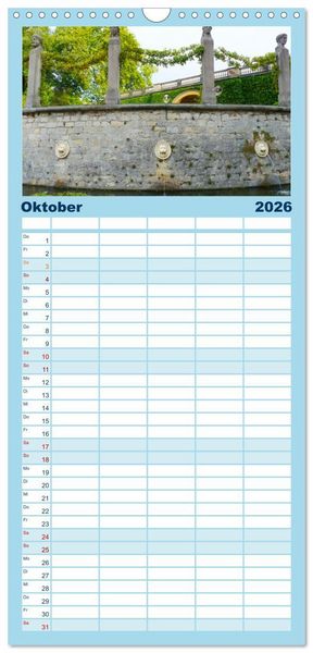 Produktbild: Familienplaner 2026 - Sch&ouml;ne Wasserspiele mit 5 Spalten (Wandkalender, 21 x 45 cm) CALVENDO