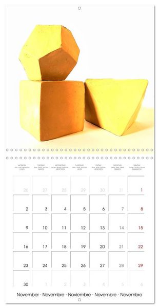 Produktbild: The Platonic Bodies modelled in clay (Wall Calendar 2026 12 &times; 12 Inch) CALVENDO 12 Month Wall Calendar