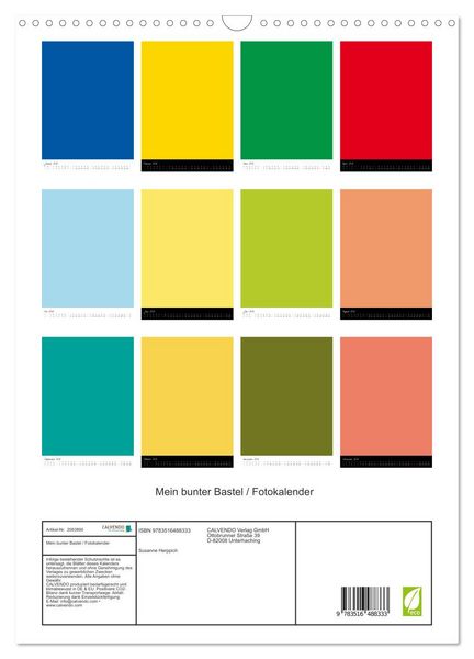 Produktbild: Mein bunter Bastel / Fotokalender (Wandkalender 2026 DIN A3 hoch), CALVENDO Monatskalender