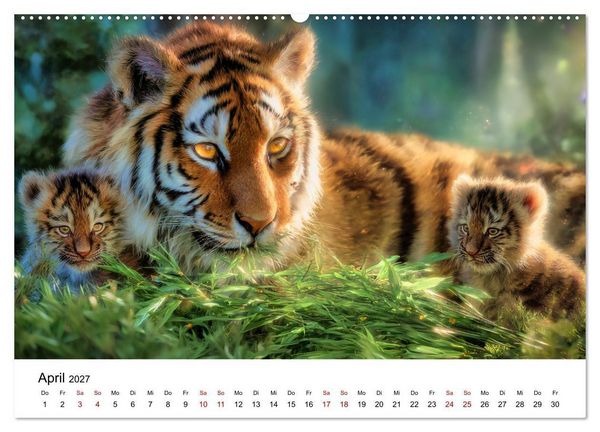Produktbild: Wild.Edel.Stark. - Im Bann der Tiger (Wandkalender 2027 DIN A2 quer), CALVENDO Monatskalender