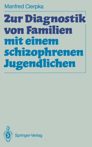 Produktbild: Zur Diagnostik von Familien mit einem schizophrenen Jugendlichen