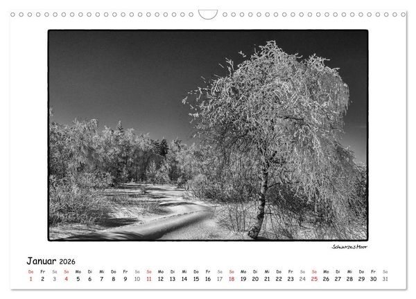 Produktbild: RH&Ouml;N SCHWARZ-WEISS (Wandkalender 2026 DIN A3 quer), CALVENDO Monatskalender