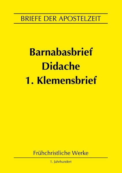 Produktbild: Barnabasbrief, Didache, 1.Klemensbrief
