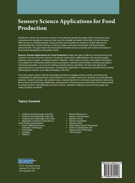 Produktbild: Sensory Science Applications for Food Production