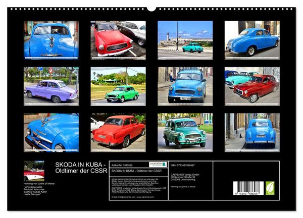 Produktbild: SKODA IN KUBA - Oldtimer der CSSR (hochwertiger Premium Wandkalender 2026 DIN A2 quer), Kunstdruck in Hochglanz