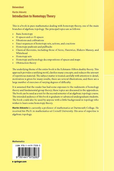Produktbild: Introduction to Homotopy Theory