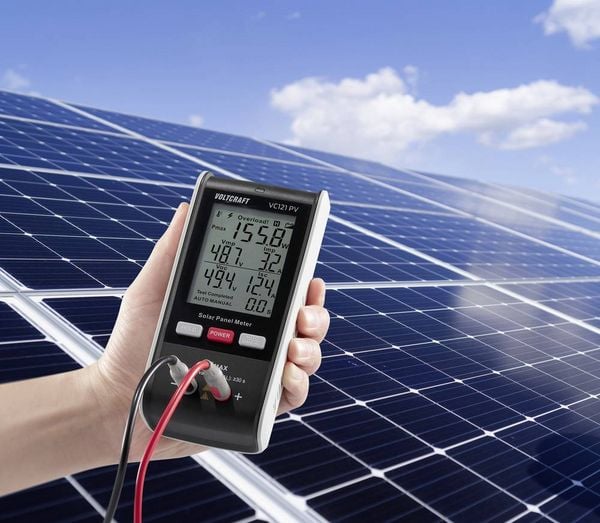 Produktbild: VOLTCRAFT VC121 PV Solar-Panel-Messger&auml;t bis 800W Anzeige Strom Spannung Leistung Kurzschluss
