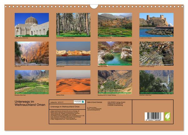 Produktbild: Unterwegs im Weihrauchland Oman (Wandkalender 2026 DIN A3 quer), CALVENDO Monatskalender