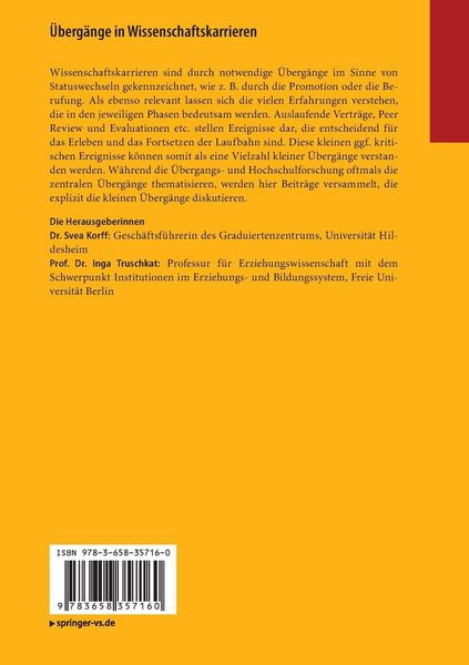 Produktbild: &Uuml;berg&auml;nge in Wissenschaftskarrieren