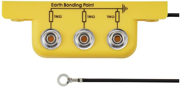Produktbild: TRU COMPONENTS TC-12277208 Erdungsstecker 3x 10 mm Druckknopf-Anschluss, gewinkelte Form mit Kabel 1 St.