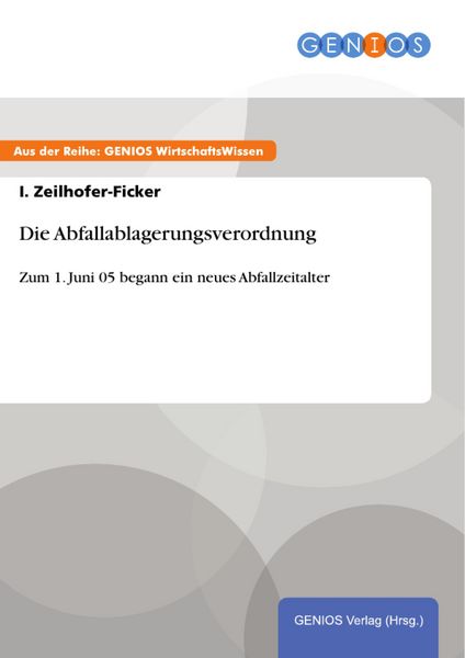 Produktbild: Die Abfallablagerungsverordnung
