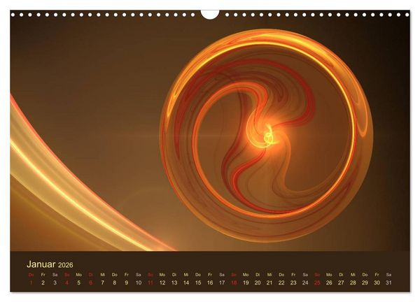 Produktbild: Exklusive Fraktalkunst / AT-Version (Wandkalender 2026 DIN A3 quer), CALVENDO Monatskalender