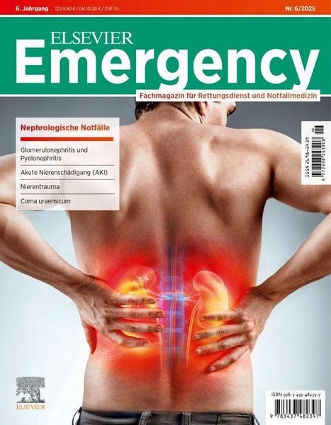 Produktbild: ELSEVIER Emergency. Nephrologische Notf&auml;lle. 6/2025: Fachmagazin f&uuml;r Rettungsdienst und Notfallmedizin