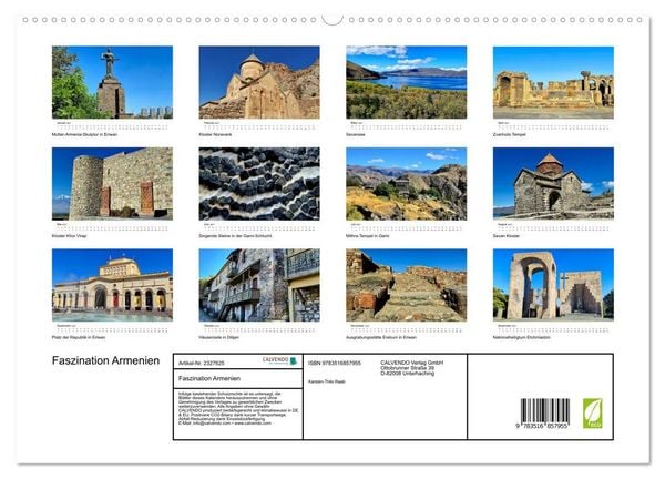 Produktbild: Faszination Armenien (hochwertiger Premium Wandkalender 2027 DIN A2 quer), Kunstdruck in Hochglanz