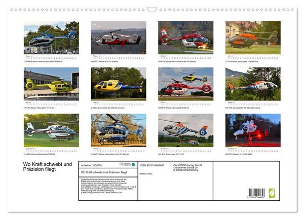 Produktbild: Wo Kraft schwebt und Pr&auml;zision fliegt (Wandkalender 2027 DIN A2 quer), CALVENDO Monatskalender