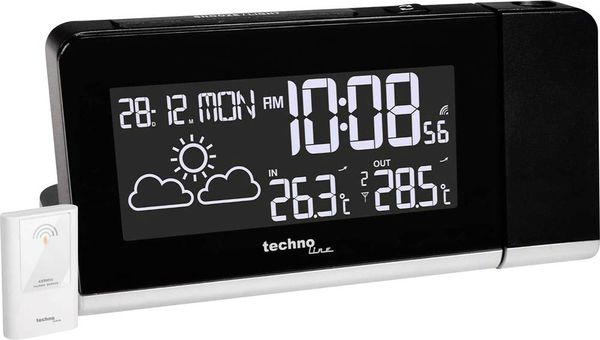 Techno Line WT 539 Funk Wecker digital Schwarz