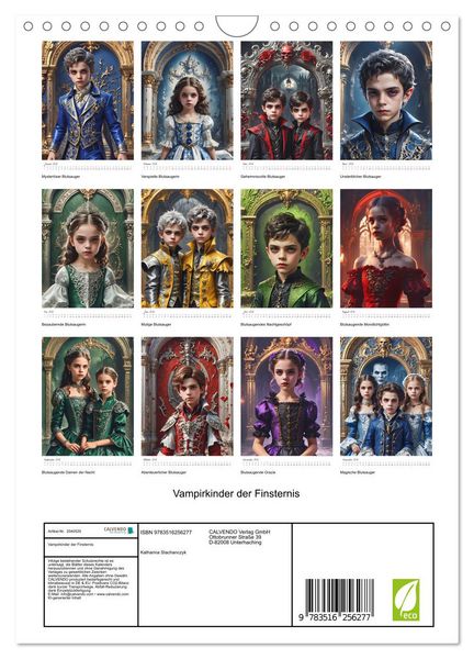 Produktbild: Vampirkinder der Finsternis (Wandkalender 2026 DIN A4 hoch), CALVENDO Monatskalender
