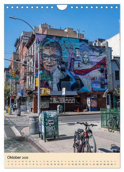 Produktbild: Walls of New York &ndash; Street Art in Farbe (Wandkalender 2026 DIN A4 hoch), CALVENDO Monatskalender