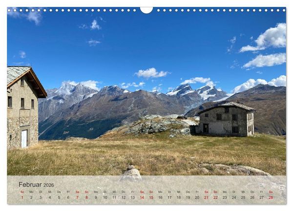 Produktbild: Alpenauszeit - Die Bergh&uuml;tten unserer Alpen (Wandkalender 2026 DIN A3 quer), CALVENDO Monatskalender