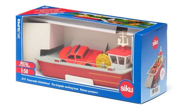 Produktbild: Siku 2117 Feuerwehr Arbeitsboot